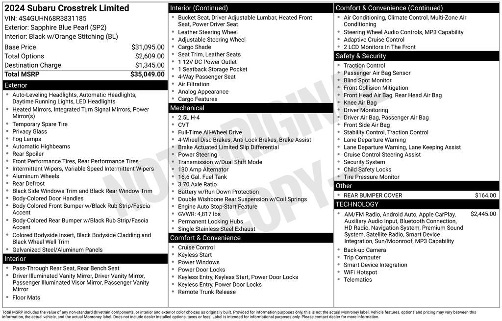 2024 Subaru Crosstrek Limited