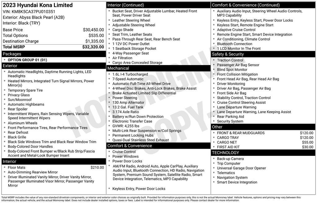 2023 Hyundai KONA Limited