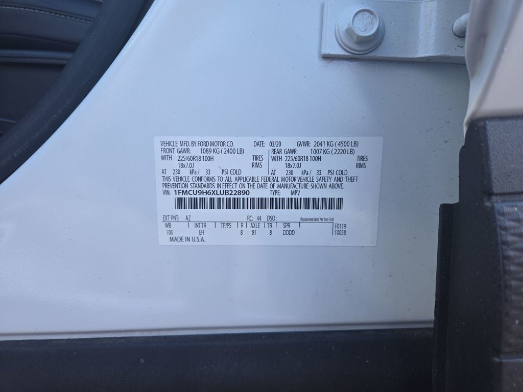 2020 Ford Escape SEL