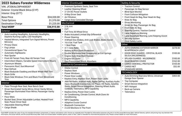 2023 Subaru Forester Wilderness