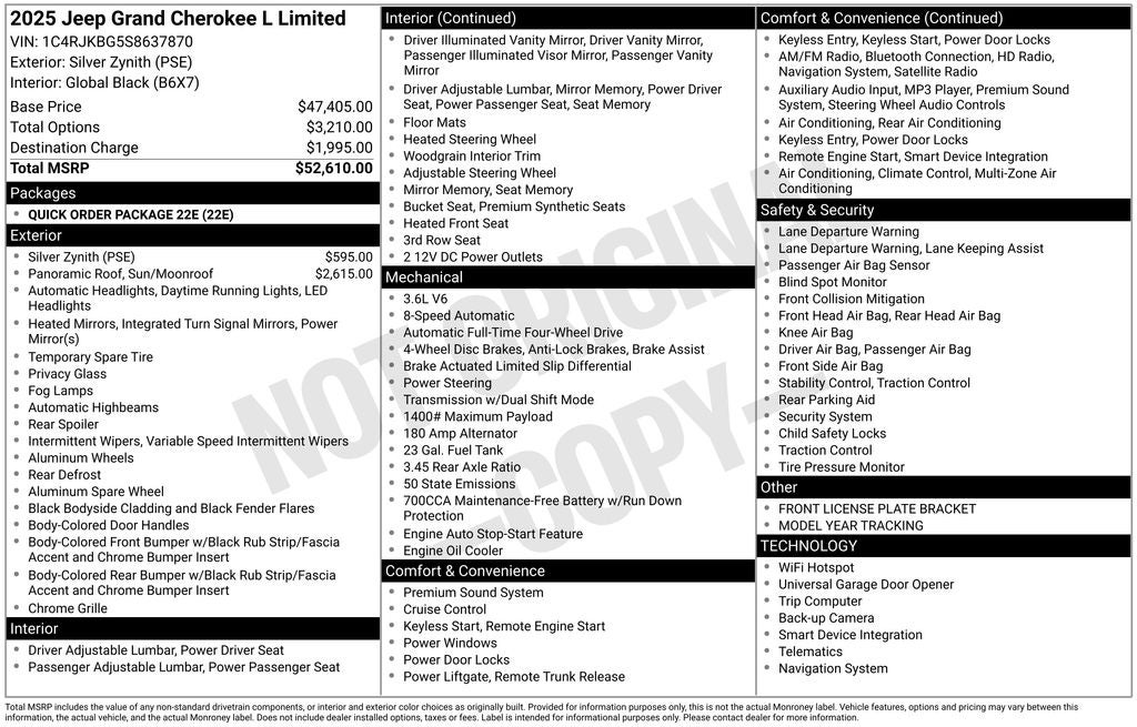 2025 Jeep Grand Cherokee L Limited