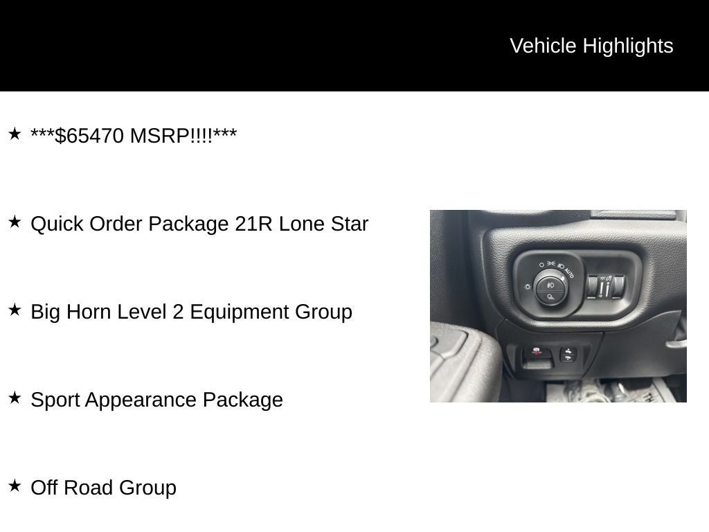 2026 RAM 1500 Big Horn/Lone Star