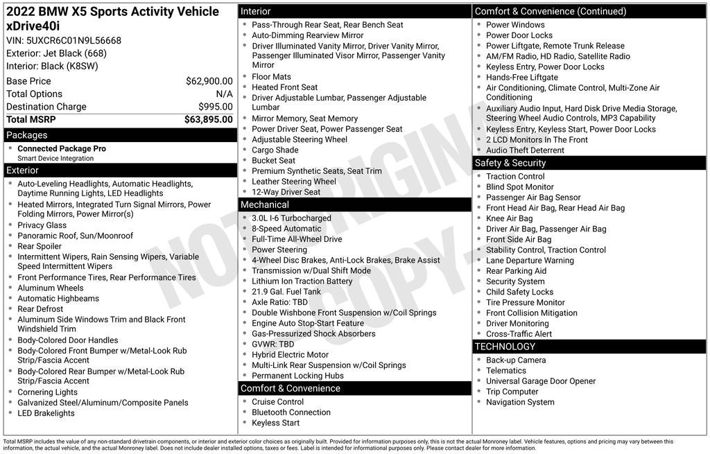 2022 BMW X5 xDrive40i