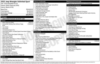 2022 Jeep Wrangler Unlimited Sport
