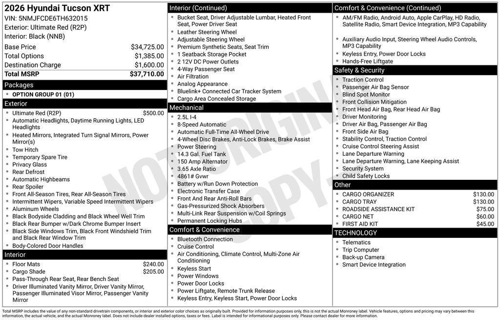 2026 Hyundai TUCSON XRT AWD