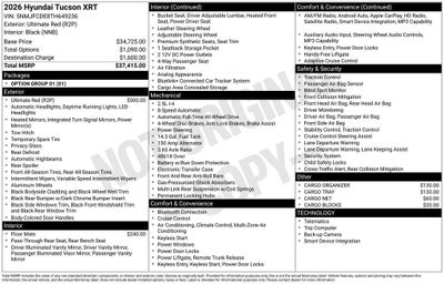 2026 Hyundai TUCSON XRT AWD