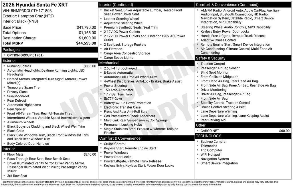 2026 Hyundai SANTA FE XRT AWD