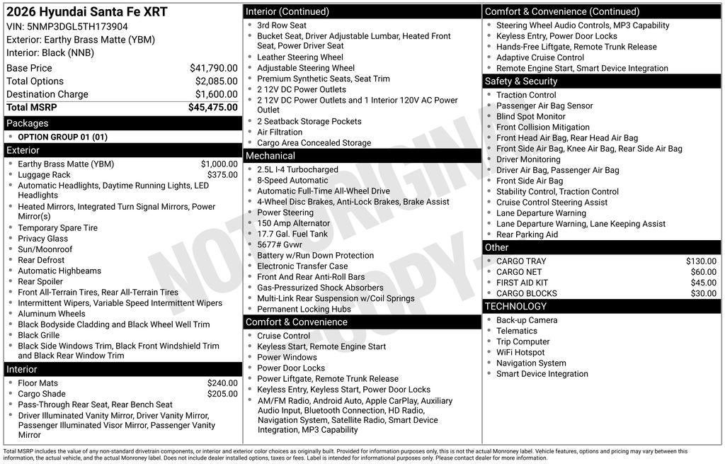 2026 Hyundai SANTA FE XRT AWD