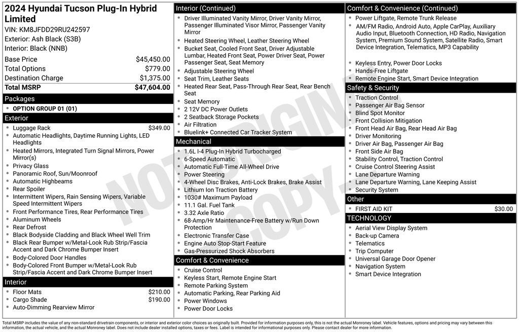2024 Hyundai TUCSON PLUG-IN HYBRID Limited