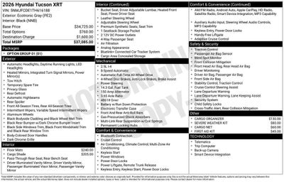2026 Hyundai TUCSON XRT AWD