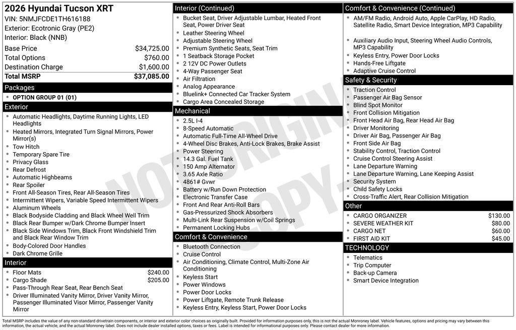 2026 Hyundai TUCSON XRT AWD