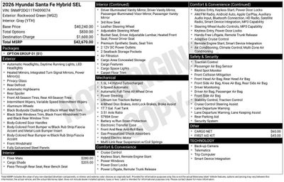 2026 Hyundai SANTA FE HYBRID SEL