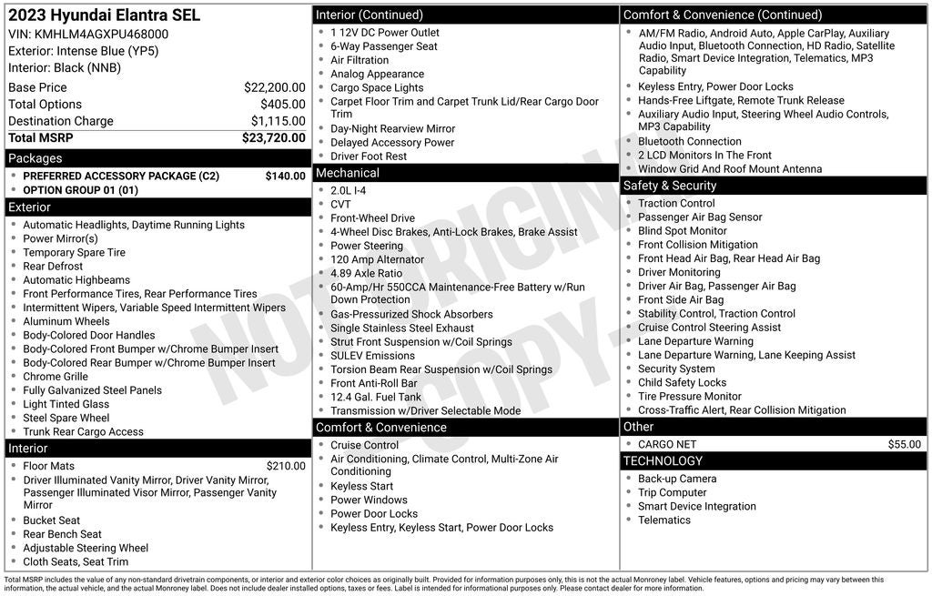 2023 Hyundai ELANTRA SEL