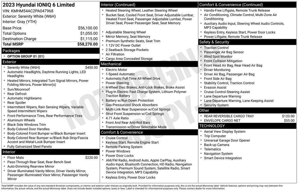 2023 Hyundai IONIQ 6 Limited