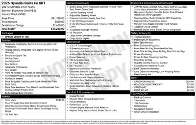 2026 Hyundai SANTA FE XRT AWD