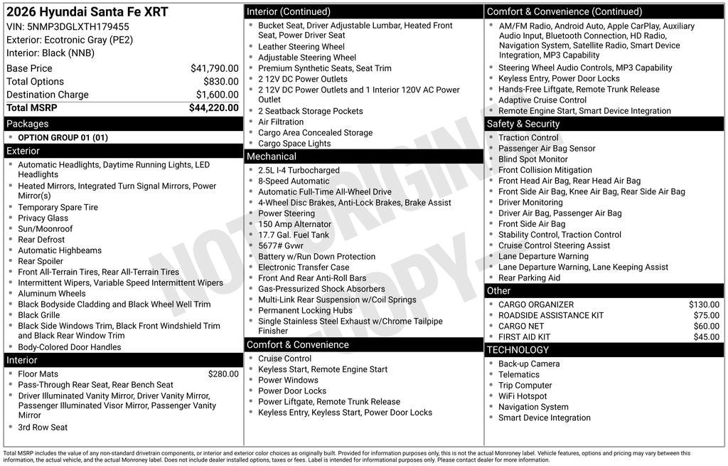 2026 Hyundai SANTA FE XRT AWD