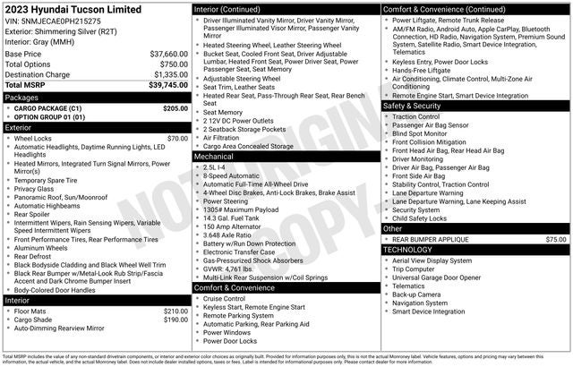 2023 Hyundai TUCSON Limited
