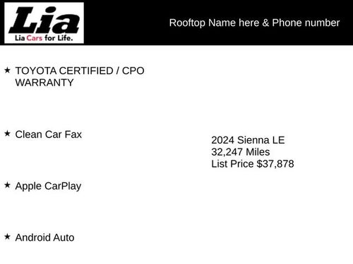 2024 Toyota Sienna LE 8 Passenger